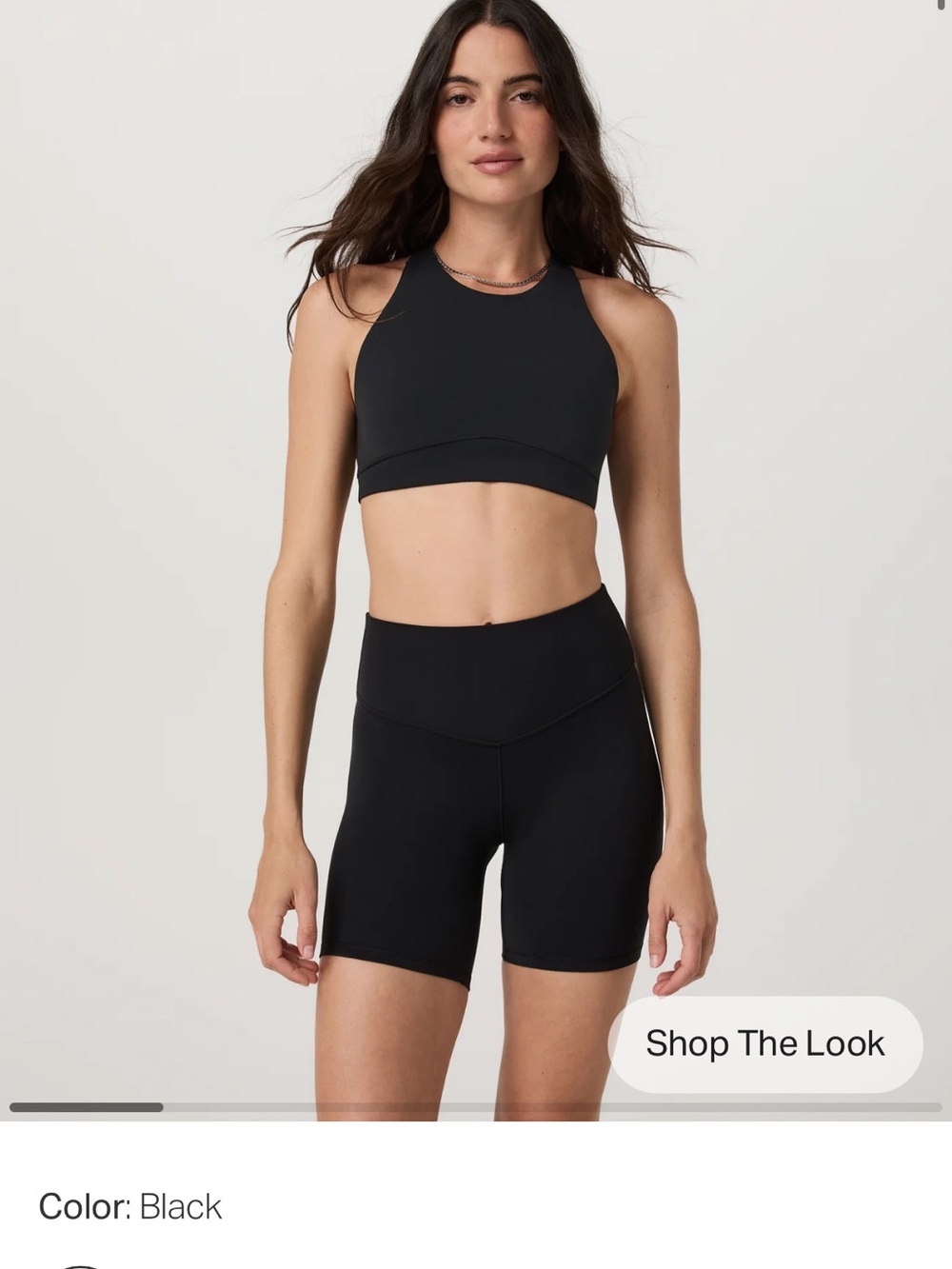 Vuori Black High-Neck Crop Sports Bra